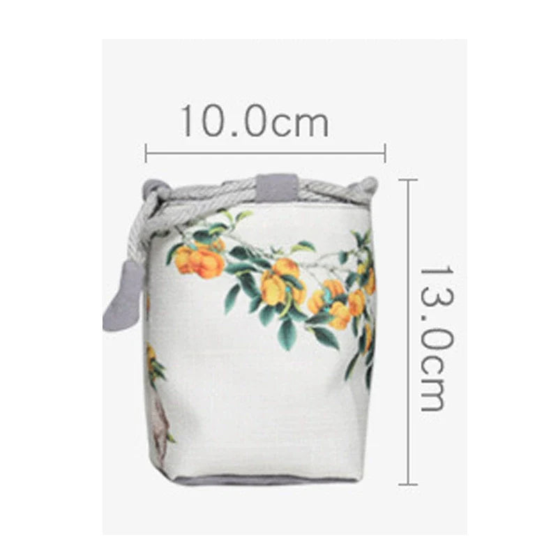 Yuebai Ru Kiln Persimmon Kuaike Cup One Pot Two Cups Tea Set Cloth Bag Portable Travel Kung Fu Tea Set