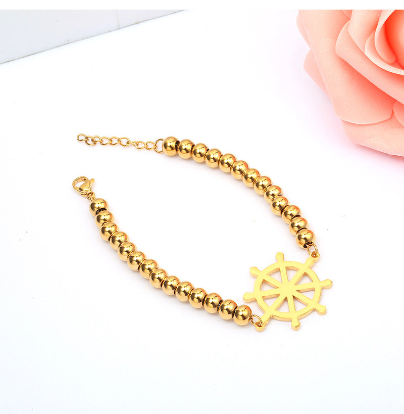 Pirate Helm Titanium Steel Bracelet